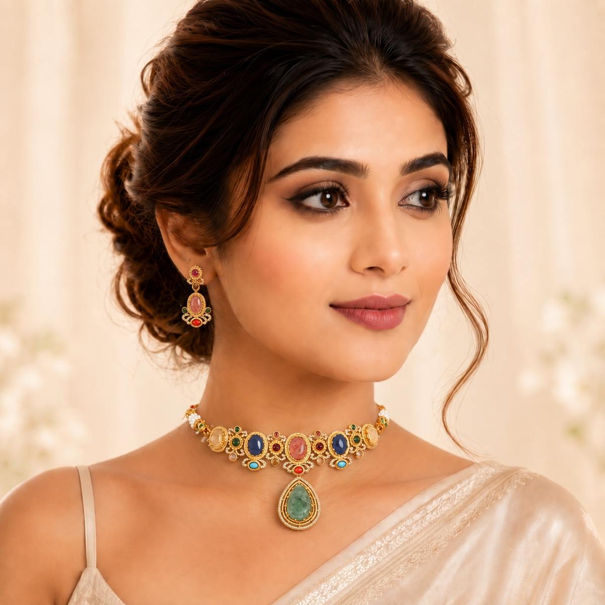CHOKER SET WITH EARRINGS