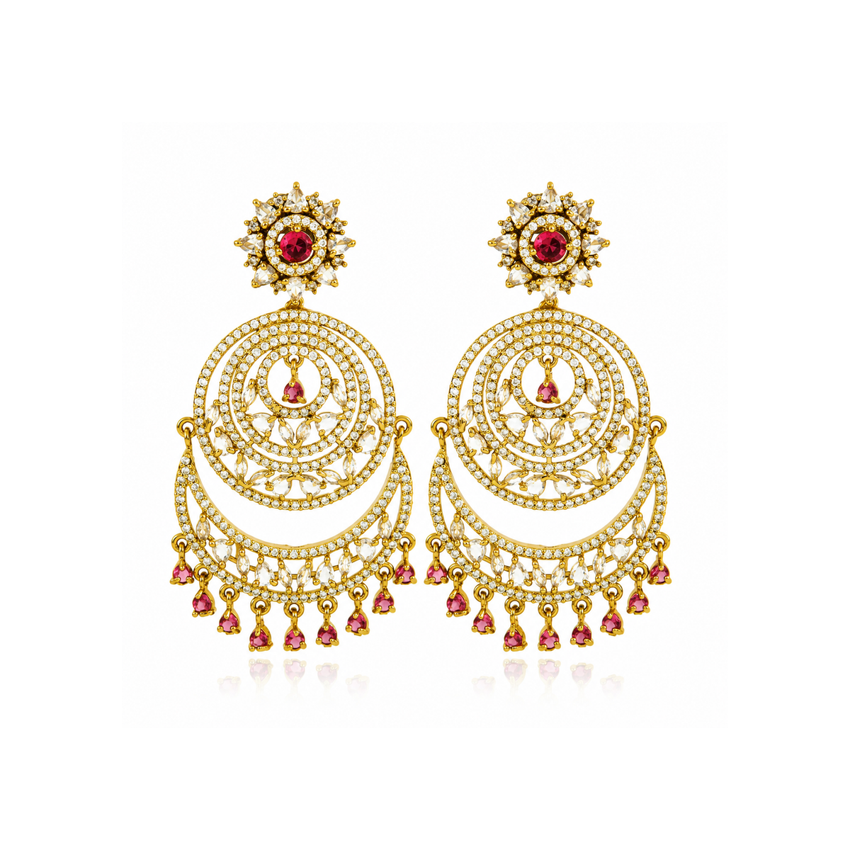 GLASS KUNDAN NECKLACE SET