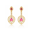 GOLD PLATED CZ NECKLACE SET WITH EARRINGS