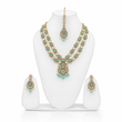 LONG RAANI HAAR STYLE NECK PIECE WITH EARRINGS & MAANG TIKA