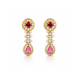 BRASS BASE ANTIQUE GOLD PLATED NECKLACE SET WITH EARRINGS