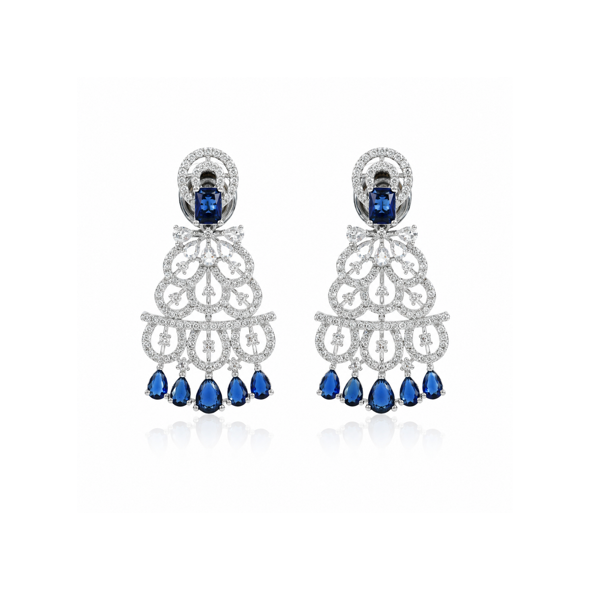AMERICAN DIAMOND NECKLACE SET WITH EARRINGS