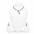 GOLD PLATED CZ NECKLACE SET WITH EARRINGS