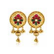 ANTIQUE GOLD PLATED NECKLACE SET WITH EARRINGS