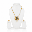 PEARL BEADED MALA WITH PEARL PENDANT WITH EARRINGS