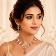 ARTIFICIAL PEARL NECKLACE SET WITH EARRING