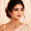 BRASS BASE ANTIQUE GOLD PLATED NECKLACE SET WITH EARRINGS