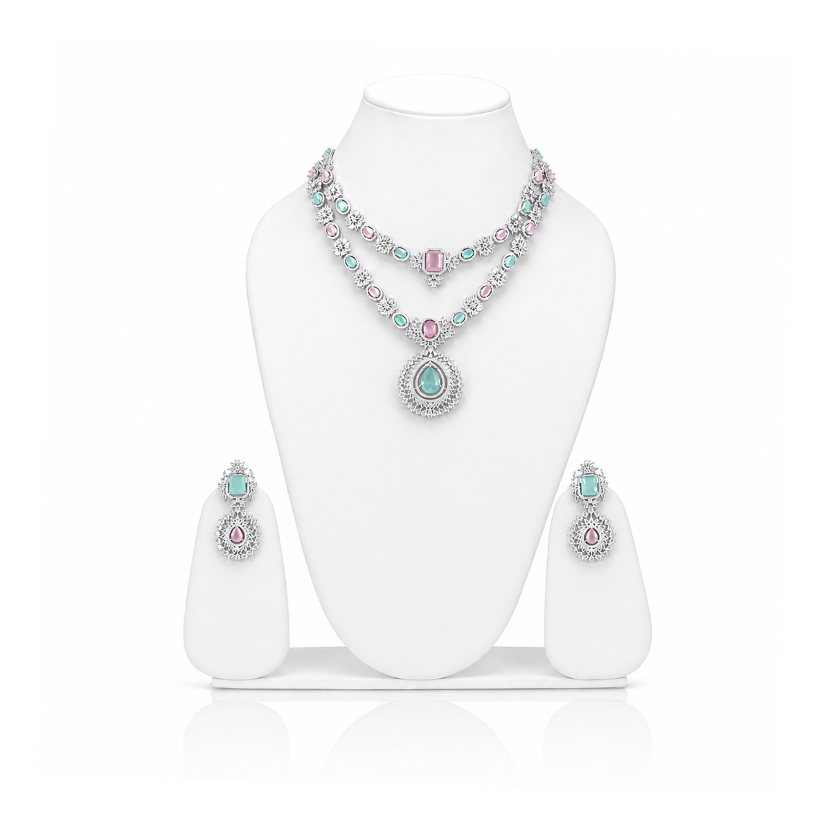 CZ NECKLACE SET WITH EARRINGS