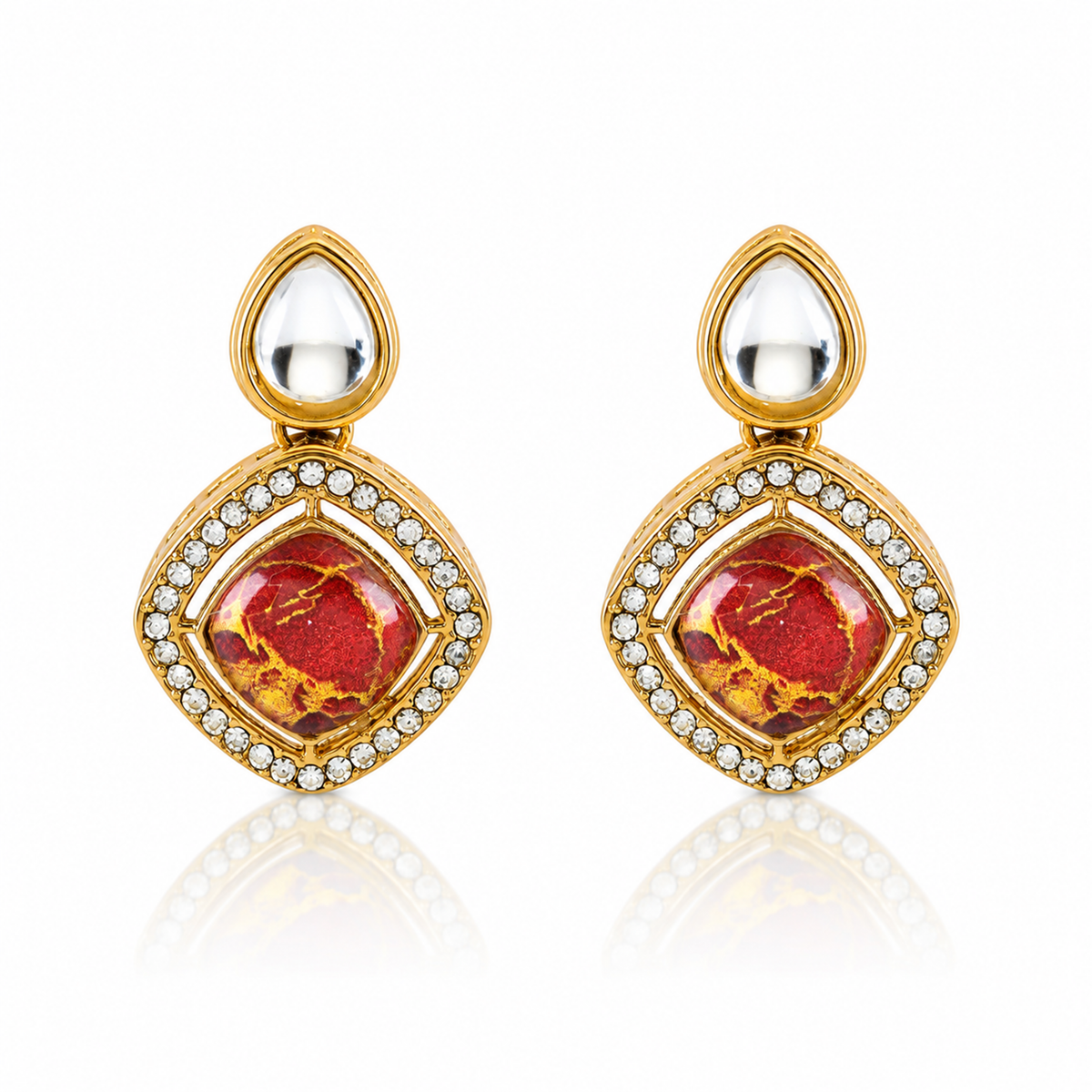 SPECIAL FIRE STONE NECKLACE SET