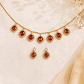 SPECIAL FIRE STONE NECKLACE SET