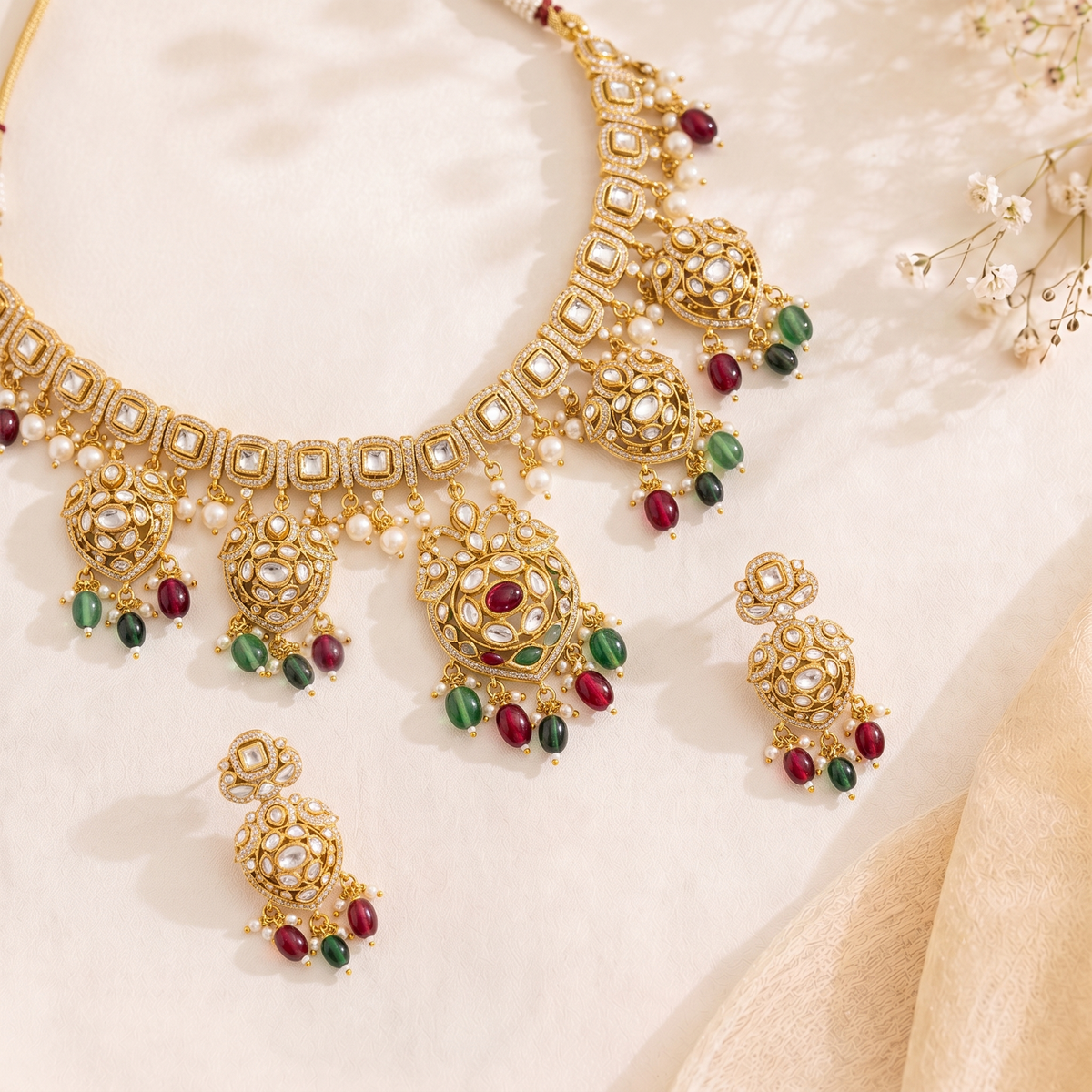 KUNDAN NECKLACE SET