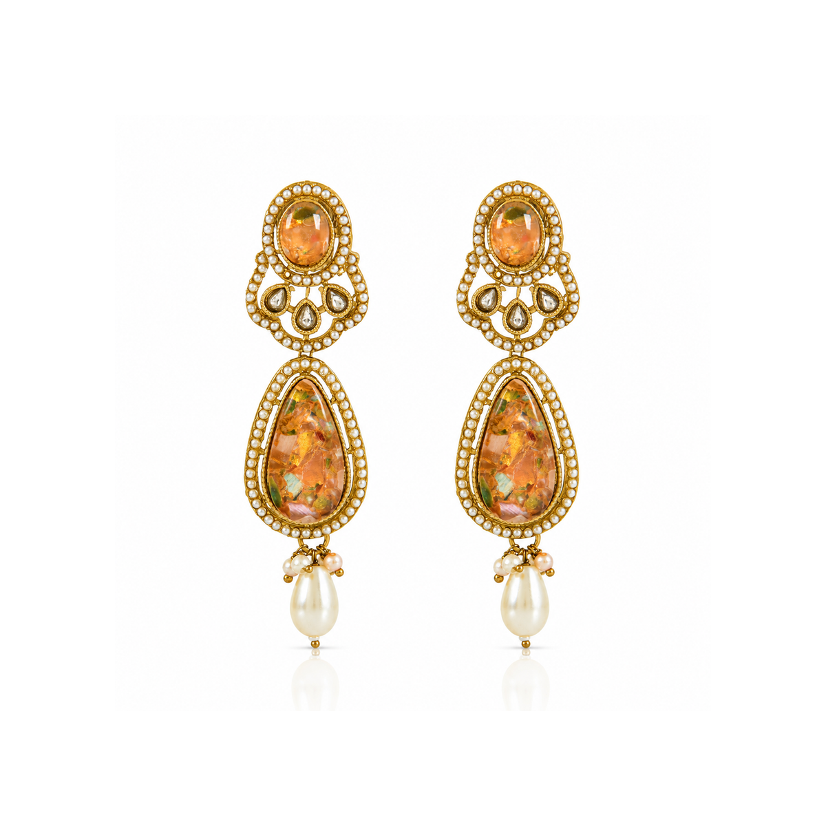 LONG RAANI HAAR STYLE WITH EARRINGS