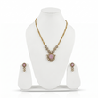 GOLD PLATED CHAIN SET WITH PENDANT AND EARRINGS